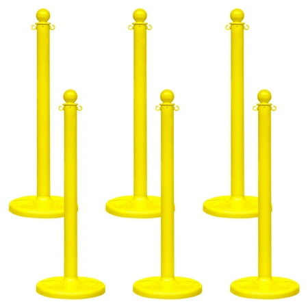 2.5 Inch Yellow Medium Duty Stanchion (6 Pk)