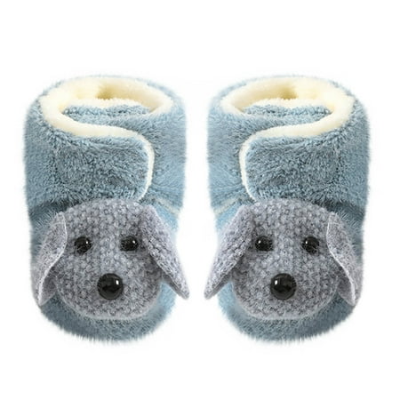 

Tarmeek Newborn Baby Boy Girl Soft Fleece Booties Infant Slippers Socks Shoes Non Skid Gripper Toddler First Walkers Winter Ankle Crib Shoes 0-24M