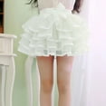 thumbnail image 4 of Girls Tiered Tulle Skirts Princess Bow Ruffle Layered Mesh Tutu Party Dance Skirt Toddler Cute Clothing White, 2-3Y, 4 of 6