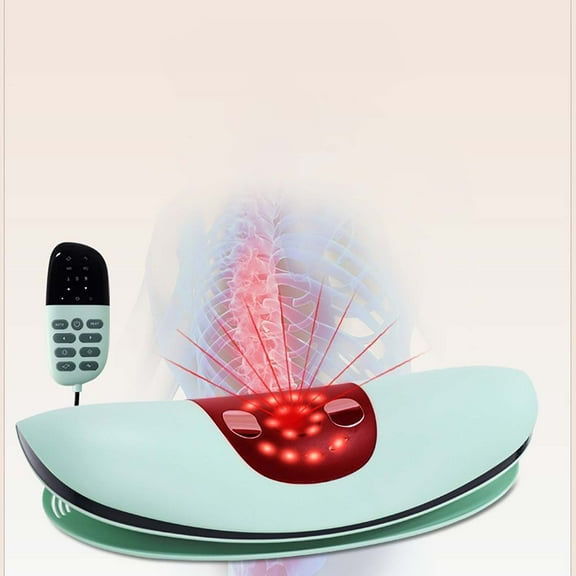 Back Therapy - Electric Heated Lumbar Massager for Lower Back Pain – Rechargeable Back Stretcher with Heat, Vibration & Adjustable Traction for Relaxation and Support