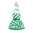 thumbnail image 2 of iiniim Girls Sequins Striped Sleeveless Figure Skating Tutu Dress for Christmas Party Dance Performance Green 6, 2 of 7