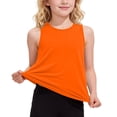 thumbnail image 6 of Cethrio Girls Tank Tops, Casual Sleeveless Quick-drying Crew Neck Athletic T-shirts Orange Size 14-15T, 6 of 7