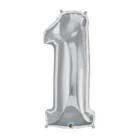 Way to Celebrate 43" Number 1 Silver Foil Balloon