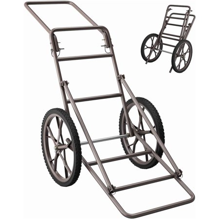 NurtureTail Folding Deer Cart 500LBS Deer Hauler with Big Rubber Wheels Heavy Duty Metal Hunting Game Cart for Animals Firewood Hiking Fishing