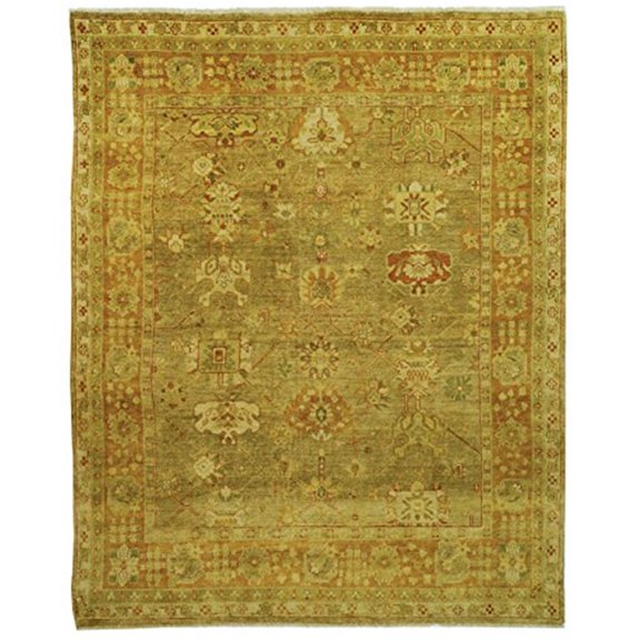 Safavieh  Couture Hand-knotted Oushak Vaide Traditional Oriental Wool Rug with Fringe 10' x 14' 10' x 14' Indoor Living Room