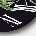thumbnail image 3 of Designart 'Floral Tropical Leaves Om Black' Farmhouse Wall Clock, 3 of 5