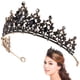 thumbnail image 2 of KAKOWELY Corona para mujer, corona gótica con diamantes de imitación, tiara de estilo barroco, corona nupcial para boda, accesorio para el cabello para mujer, 2 of 4