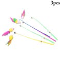thumbnail image 1 of 3PCS Cat Teaser Toy Bell Artificial Feather Mouse Cat Wand Toy Cat Training Toy, 1 of 10