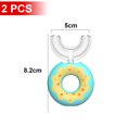 thumbnail image 2 of Cepillo de dientes en forma de U, paquete de cabeza de cepillo de dientes redondeado para niños Vhermosa, 2 of 5