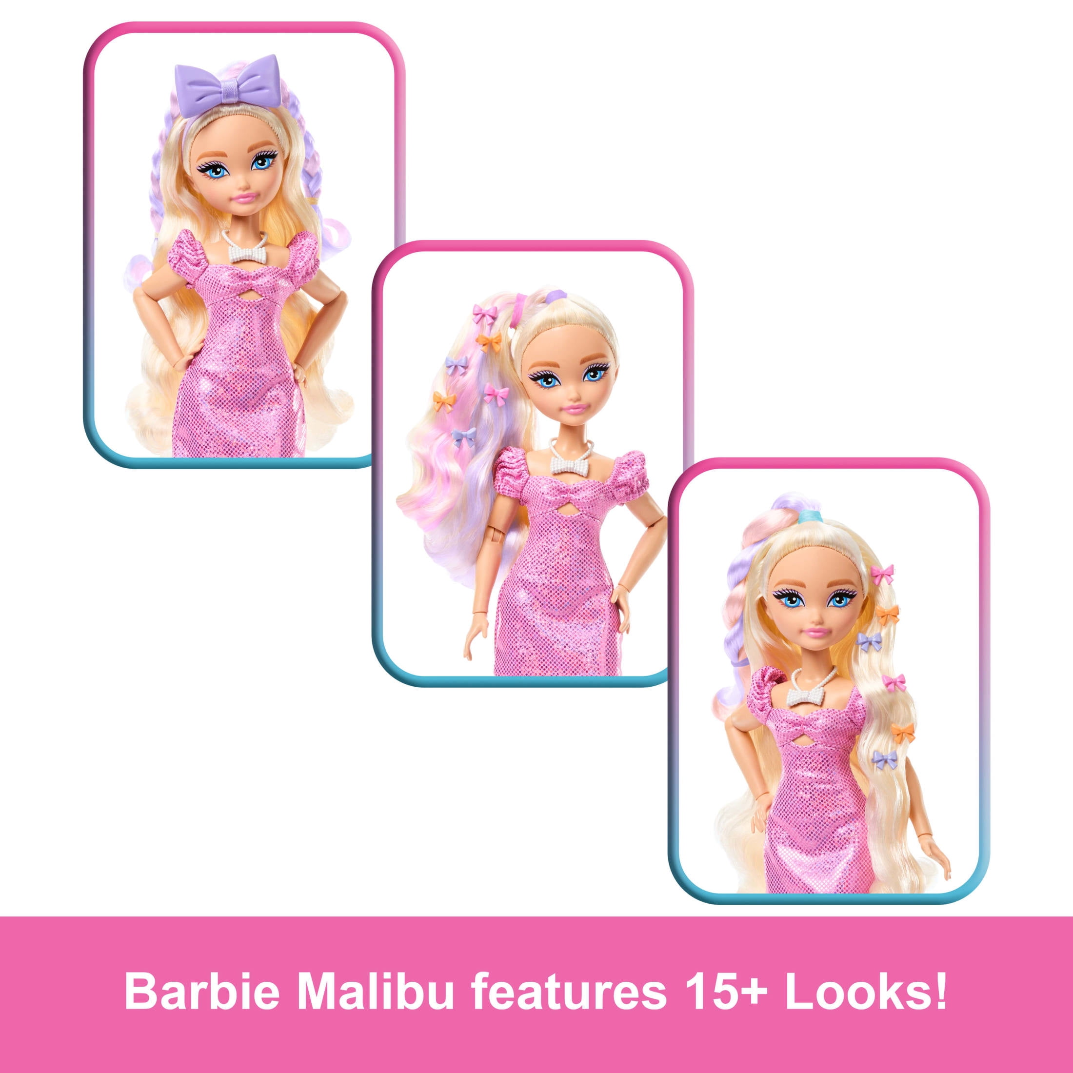 Barbie Dream Get Ready with Barbie Barbie “Malibu” Fashion Doll with Surprise Accessories and 15+ Looks