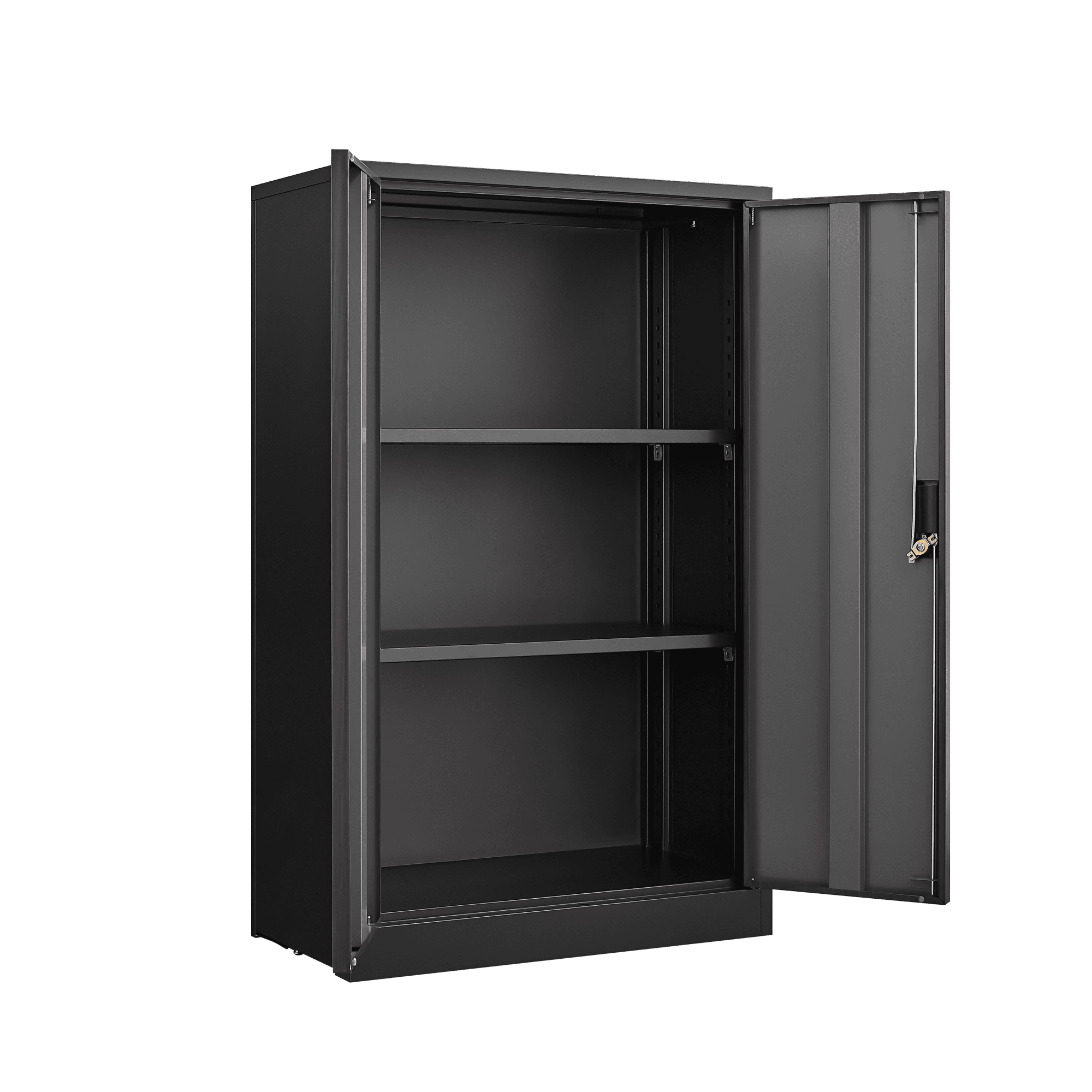Metal Storage Cabinet File Cabinet Folding Storage Locker Cabinet for Home Office,School,Garage,Brown