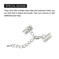 thumbnail image 4 of Unique Bargains 10Set Ribbon Crimp Clamp Ends Lobster Claw Clasps & Chain 13mm Silver Tone for DIY, 4 of 7