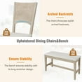 thumbnail image 5 of Modern 6-Piece Half Round Dining Table Set for 6, 59" L Rectangular Table with 4 Upholstered Chairs & 1 Bench, Solid Wood Kitchen Dining Rooms Table Set for Kitchen, 5 of 11
