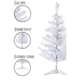 thumbnail image 6 of Perfect Holiday 2' White Tabletop Christmas Tree with Stand, 6 of 6