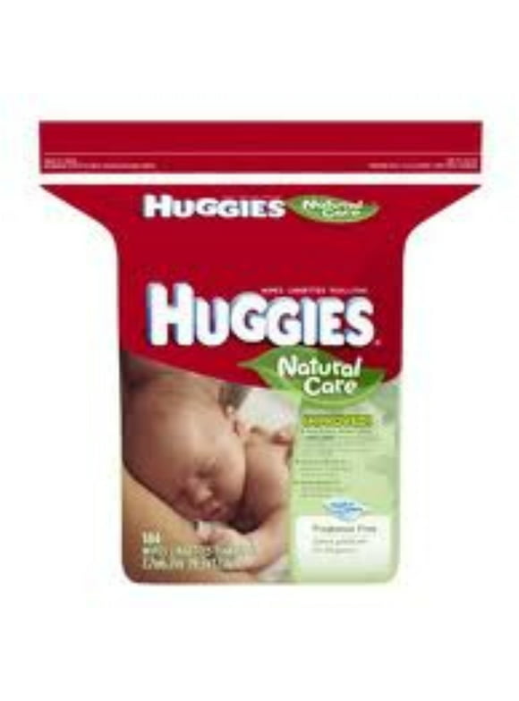 HUGGIES Natural Care Fragrance-Free Wipes 184 ea (Pack of 2)