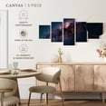 thumbnail image 4 of Elephant Stock Stars In Milky Way Wall Art - Horizontal Multi Panel Canvas - 5 Pieceliving Room Wall Decor - Photography Astronomy & Space Multi Panel - Blue And Orange Decor - 29" x 12", 4 of 4