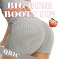 thumbnail image 2 of QRIC Fitness Booty Shorts for Women Scrunch Butt Yoga Workout Active Shorts High Waist Tummy Control Textured Ruched Hot Pants, 2 of 6