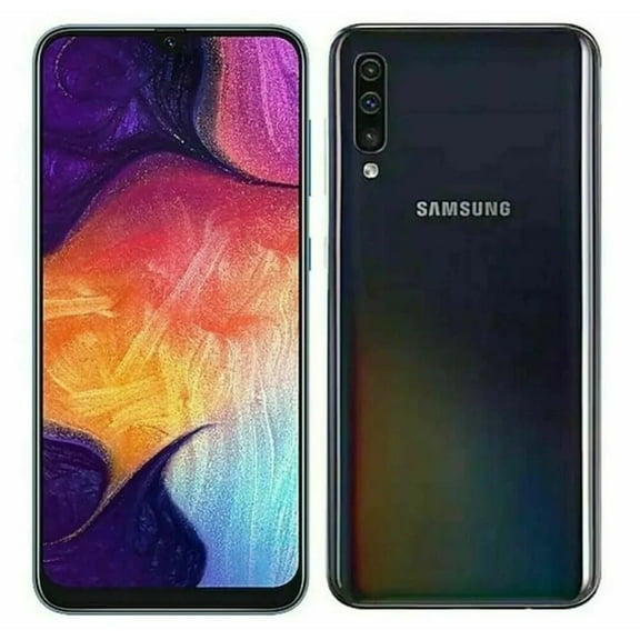 Restored Samsung Galaxy A50 64GB Smartphone (Unlocked), Black (Refurbished)