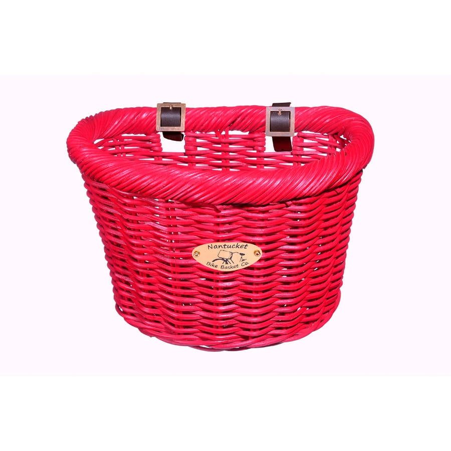 NanTucket Gull & Buoy Child D-Shape Front Handlebar Bike Basket Pink 