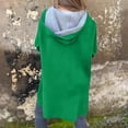 thumbnail image 4 of XPMWRP Women's Oversized Zip Up Hooded Jacket Solid Color Long Sleeved Casual Coats Winter Warm Trendy Mid Length Jacket Green XXXXXL, 4 of 7