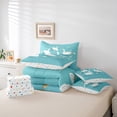 thumbnail image 6 of jejeloiu Farmhouse Goose Twin Bedding Sets 7-Piece,Farm Animal Bedding Comforter Set,Blue White Sheet Sets For Boys Kids,Ultra Soft Home Decor Reversible, 6 of 8