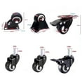 thumbnail image 3 of TIERPOP Caster for w/ Screw [Ball Bearing] [Polyurethane]，Caster Wheel [Set of 4] for Furniture [1.5" 2" ], 3 of 21