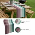 thumbnail image 5 of Purple Green Wood Grain Table Runner - 48 Inch Long, Kitchen Dining Table Runner Dresser Scarves, Rustic Retro Wooden Plank Farmhouse Decor for Coffee Tables Wedding Party Banquet, 5 of 8