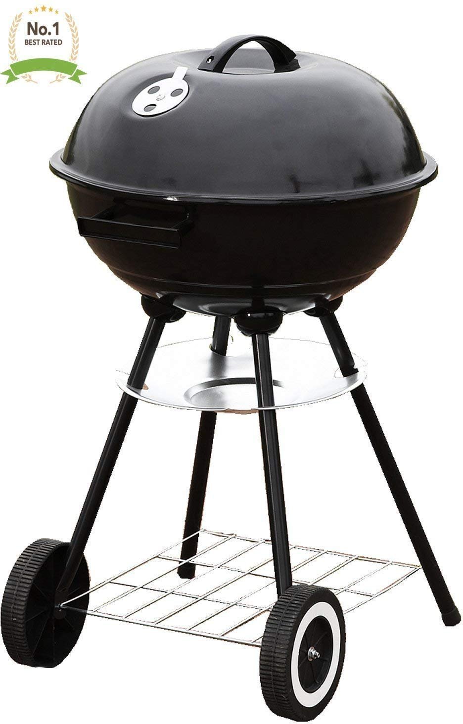 Portable 18" Charcoal Grill Outdoor Original BBQ Grill Backyard Cooking Stainless Steel 18 diameter cooking space cook steaks, burgers, Backyard & Tailgate - image 5 of 5