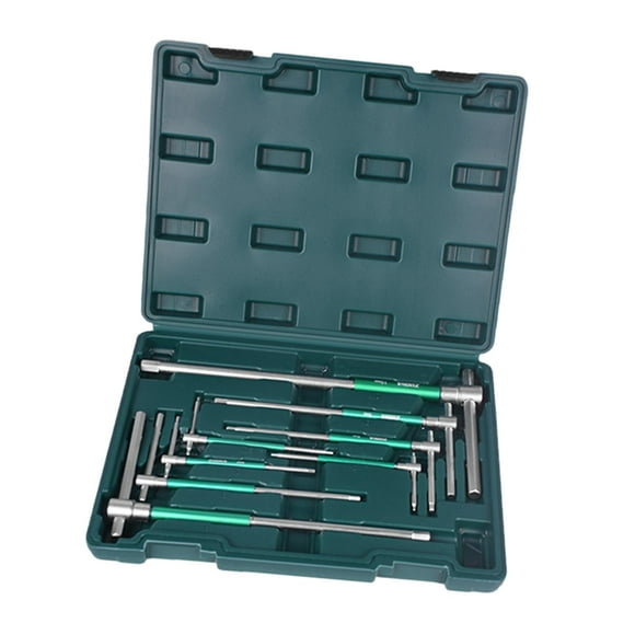T Manejo de llave hexagonal llave Allen con manga giratoria 360 degree Rotación Nonslip Herramientas de reparación de bicicletas profesionales ligeras 8pcs