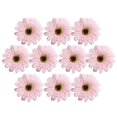 thumbnail image 2 of 20 piezas de cabezas de flores de margarita de gerbera artificiales para bricolaje rosa y rojo rosa, 2 of 9