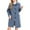 Blue, variant on RYRJJ Pea Coats for Women Elegant Single Breasted Mid Length Wool Coat Winter Long Sleeve Outwear Overcoat with Pockets(Red,M)