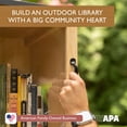 thumbnail image 3 of Ilyapa Outdoor Library Book Box - Free Literature Exchange Kit for Outside - Little Wood Cabinet for Sharing Books and Arts - 13x11x16 Inch, 3 of 8