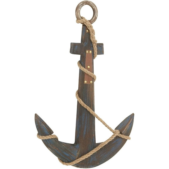 Benzara Customary Styled Amazing Wood Rope Anchor