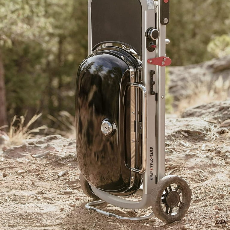 Weber Traveler Portable Propane Gas Grill, Black 