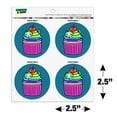 thumbnail image 4 of Cute Kawaii Lazy Cat in Rainbow Cupcake Refrigerator Fridge Locker Vinyl Circle Magnet Set, 4 of 4