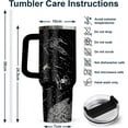 thumbnail image 6 of Movie Lover Tumbler 40oz - Film Fan Gift - Stainless Steel Insulated Cup with Handle & Straw - Funny Cinema Design, 6 of 6