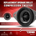 thumbnail image 2 of DS18 PRO-ST 1.9" Replacement Upgrade Bullet Compression Tweeters with Crossovers- Car OEM Tweeter Upgrade Kit for Many Subaru/Toyota Models - Replacement for H631SFJ101 and H631SFJ100 (Pair), 2 of 10