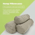thumbnail image 5 of Hemp Fabric 4x12" Neck Roll Pillowcase - Soft Washable Neck Pillow Cover - Made in USA, Natural, 5 of 9