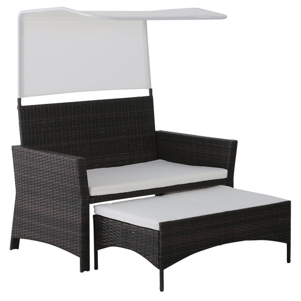 Black Patio Chair With Nesting Ottoman Patio Ideas
