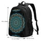 thumbnail image 5 of Balery Mandala Mochila con carga USB para hombre y mujer - Mochila impermeable y antirrobo para laptop con puerto USB para viajes, trabajo, 5 of 7