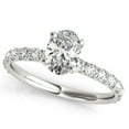 thumbnail image 2 of Pompeii 1 1/2Ct Oval Diamond Engagement Ring 14k White Yellow or Rose Gold Lab Grown, 2 of 6