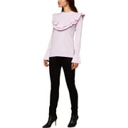 Juicy Couture Black Label Women's Cashmere Ruffled Sweater Pink Size M