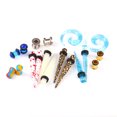 thumbnail image 1 of BodyJ4You 18PCS Taper Tunnel Plugs Randomly Assorted Ear Piercing Gauges Kit 2G (6mm) - 9 Pairs, 1 of 6