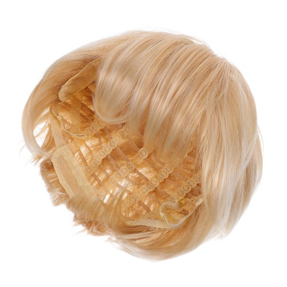WASHWEPE Peluca De Sintético Corto Con Flequillo Para Mujer En Tonos Marrón Y Dorado