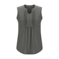 thumbnail image 6 of Babysbule Women's V-Neck Pleated Pullover Tank Top, Lightweight Sleeveless Top for Daily Wear, Soft Stretchy Nylon Spandex Blend, 6 of 7