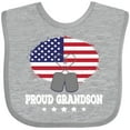 thumbnail image 3 of Inktastic Proud Military Grandson Us Flag Boys Baby Bib, 3 of 4