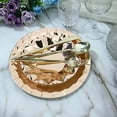 thumbnail image 3 of BalsaCircle 25 Rose Gold Geometric Round 7" Metallic Disposable Salad Paper Plates Tableware, 3 of 7