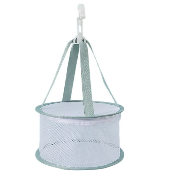 Kearding Cestas de lavandería colgantes reutilizables Soporte para orificios Licuadora de cosméticos de secado de gran capacidad Bolsa de red Estante Almacenamiento y organización del hogar Verde Kearding HA063603-03B