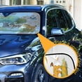 thumbnail image 3 of Iauyy Foldable Windshield Sun Shade for Cars, Interior Sun Protection for car UV Protection for Sedan/SUV/Truck, (S/M/L) Oak Trees on The Grass, 3 of 8