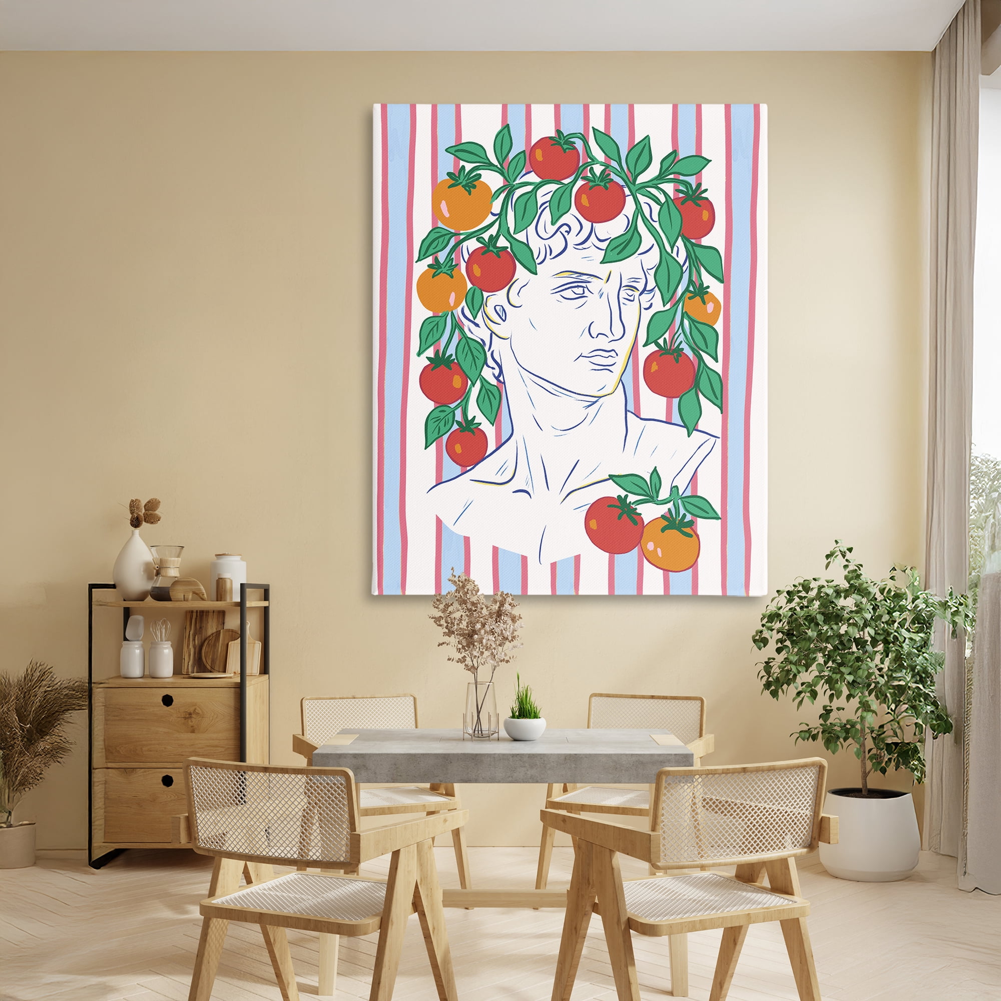 Stupell Industries La Rossa Sculpture Face Canvas Wall Art, design by Radhika Modi